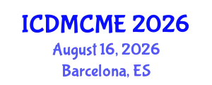 International Conference on Data Mining, Civil and Mechanical Engineering (ICDMCME) August 16, 2026 - Barcelona, Spain