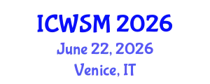 International Conference on Weblogs and Social Media (ICWSM) June 22, 2026 - Venice, Italy