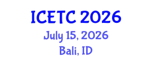 International Conference on Education Technology and Computer (ICETC) July 15, 2026 - Bali, Indonesia