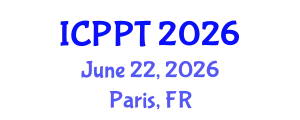 International Conference on Plasma Physics and Technology (ICPPT) June 22, 2026 - Paris, France