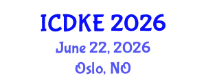 International Conference on Data and Knowledge Engineering (ICDKE) June 22, 2026 - Oslo, Norway