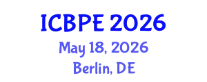 International Conference on Biomedical and Pharmaceutical Engineering (ICBPE) May 18, 2026 - Berlin, Germany