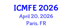 International Conference on Mathematical Finance and Economics (ICMFE) April 20, 2026 - Paris, France