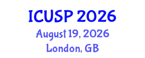 International Conference on Urban Studies and Planning (ICUSP) August 19, 2026 - London, United Kingdom