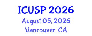 International Conference on Urban Studies and Planning (ICUSP) August 05, 2026 - Vancouver, Canada