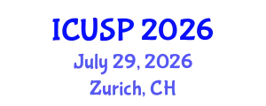 International Conference on Urban Studies and Planning (ICUSP) July 29, 2026 - Zurich, Switzerland