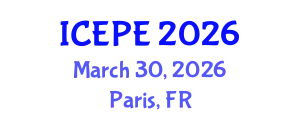 International Conference on Energy and Power Engineering (ICEPE) March 30, 2026 - Paris, France
