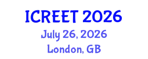 International Conference on Renewable Energy and Environmental Technology (ICREET) July 26, 2026 - London, United Kingdom