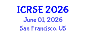 International Conference on Renewable and Sustainable Energy (ICRSE) June 01, 2026 - San Francisco, United States