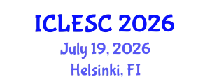 International Conference on Logistics Engineering and Supply Chain (ICLESC) July 19, 2026 - Helsinki, Finland