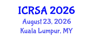International Conference on Remote Sensing and Applications (ICRSA) August 23, 2026 - Kuala Lumpur, Malaysia
