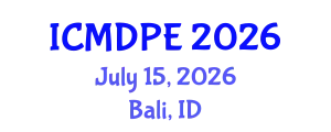 International Conference on Mechanical Design and Power Engineering (ICMDPE) July 15, 2026 - Bali, Indonesia