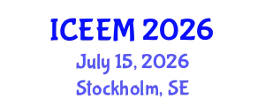 International Conference on Energy, Environment and Materials (ICEEM) July 15, 2026 - Stockholm, Sweden