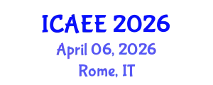 International Conference on Automobile and Electrical Engineering (ICAEE) April 06, 2026 - Rome, Italy