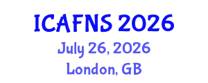 International Conference on Agrobiotechnology, Food and Nutritional Science (ICAFNS) July 26, 2026 - London, United Kingdom