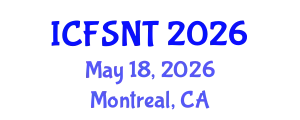 International Conference on Food Science, Nutrition and Technology (ICFSNT) May 18, 2026 - Montreal, Canada