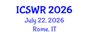 International Conference on Social Work and Research (ICSWR) July 22, 2026 - Rome, Italy