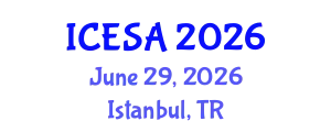 International Conference on Environmental Science and Applications (ICESA) June 29, 2026 - Istanbul, Turkey