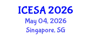 International Conference on Environmental Science and Applications (ICESA) May 04, 2026 - Singapore, Singapore
