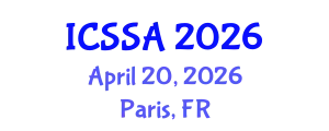 International Conference on Spectroscopy and Spectral Analysis (ICSSA) April 20, 2026 - Paris, France