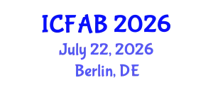 International Conference on Foot and Ankle Biomechanics (ICFAB) July 22, 2026 - Berlin, Germany