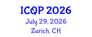 International Conference on Quantum Photonics (ICQP) July 29, 2026 - Zurich, Switzerland