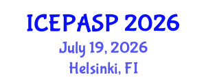 International Conference on Applied Social and Educational Psychology (ICEPASP) July 19, 2026 - Helsinki, Finland