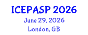 International Conference on Applied Social and Educational Psychology (ICEPASP) June 29, 2026 - London, United Kingdom