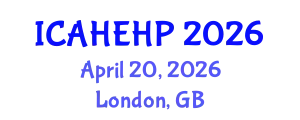 International Conference on Applied Health Economics and Health Policy (ICAHEHP) April 20, 2026 - London, United Kingdom