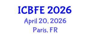 International Conference on Bioprocessing and Food Engineering (ICBFE) April 20, 2026 - Paris, France