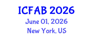 International Conference on Food and Agricultural Biotechnology (ICFAB) June 01, 2026 - New York, United States