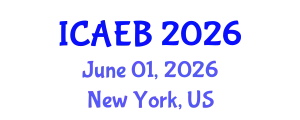 International Conference on Agriculture, Environment and Biotechnology (ICAEB) June 01, 2026 - New York, United States