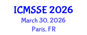 International Conference on Medicine and Science in Sports and Exercise (ICMSSE) March 30, 2026 - Paris, France