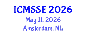 International Conference on Medicine and Science in Sports and Exercise (ICMSSE) May 11, 2026 - Amsterdam, Netherlands