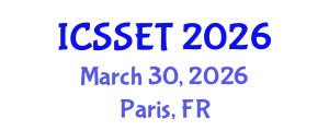 International Conference on Sport Science, Engineering and Technology (ICSSET) March 30, 2026 - Paris, France