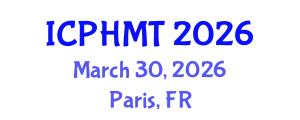 International Conference on Public Health and Medical Technology (ICPHMT) March 30, 2026 - Paris, France