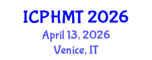 International Conference on Public Health and Medical Technology (ICPHMT) April 13, 2026 - Venice, Italy