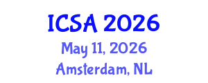 International Conference on Statistics and Applications (ICSA) May 11, 2026 - Amsterdam, Netherlands