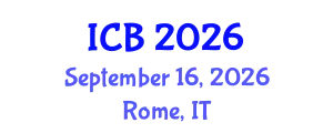 International Conference on Biophysics (ICB) September 16, 2026 - Rome, Italy