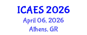 International Conference on Agriculture, Environment and Sustainability (ICAES) April 06, 2026 - Athens, Greece