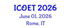 International Conference on Offshore Engineering and Technology (ICOET) June 01, 2026 - Rome, Italy