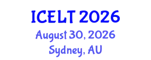 International Conference on English Language Teaching (ICELT) August 30, 2026 - Sydney, Australia