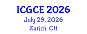 International Conference on Green Chemistry and Environment (ICGCE) July 29, 2026 - Zurich, Switzerland