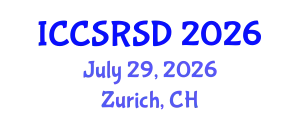 International Conference on Corporate Social Responsibility and Sustainable Development (ICCSRSD) July 29, 2026 - Zurich, Switzerland
