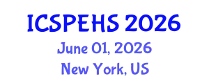 International Conference on Sport, Physical Education and Health Sciences (ICSPEHS) June 01, 2026 - New York, United States