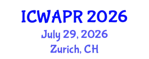 International Conference on Wavelet Analysis and Pattern Recognition (ICWAPR) July 29, 2026 - Zurich, Switzerland