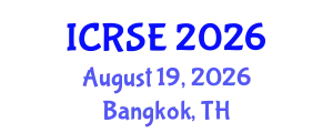 International Conference on Remote Sensing and Environment (ICRSE) August 19, 2026 - Bangkok, Thailand