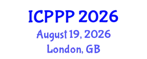 International Conference on Pharmaceutics, Pharmacognosy and Pharmacology (ICPPP) August 19, 2026 - London, United Kingdom