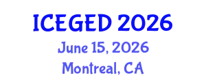 International Conference on Economic Geography and Economic Development (ICEGED) June 15, 2026 - Montreal, Canada