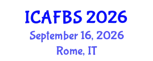 International Conference on Agricultural, Food and Biological Sciences (ICAFBS) September 16, 2026 - Rome, Italy